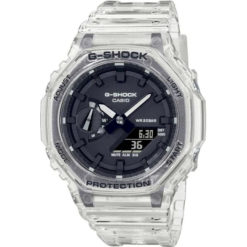 Casio G-Shock GA-2100SKE-7AER Herreur med gennemsigtig rem