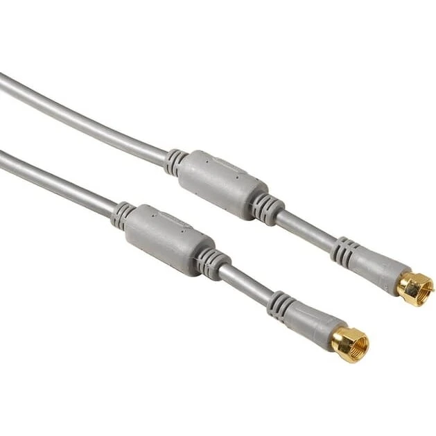 HAMA Antennekabel 1,5 m Ferrit 100 dB, F-stik, guldbelagte kontakter