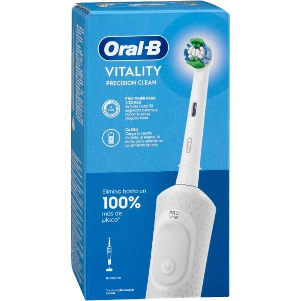 Oral B Vitality Precision Clean Elektrisk Tandbørste - Hvid