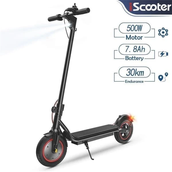 iScooter W6 El-scooter til voksne - 500W, 30 km rækkevidde