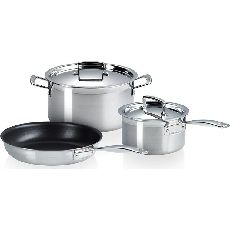 Le Creuset 3-ply 3-dele rustfrit stål sæt (24/24/16 cm)
