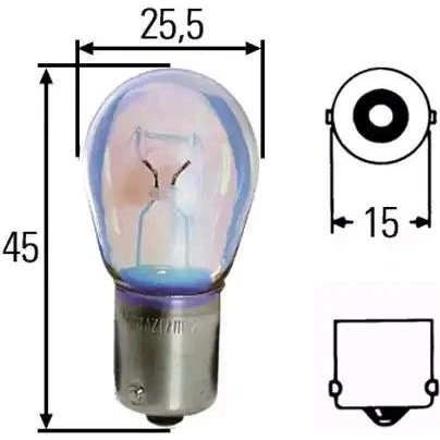 HELLA 8GA 002 072-291 Blinklys-pærer, BA15s, 24V 15W (10 stk.)