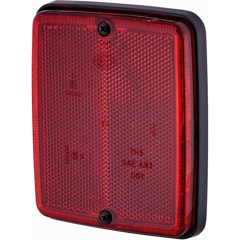 HELLA Reflektor 8RA 003 660-007 Rød - 139x117x22 mm