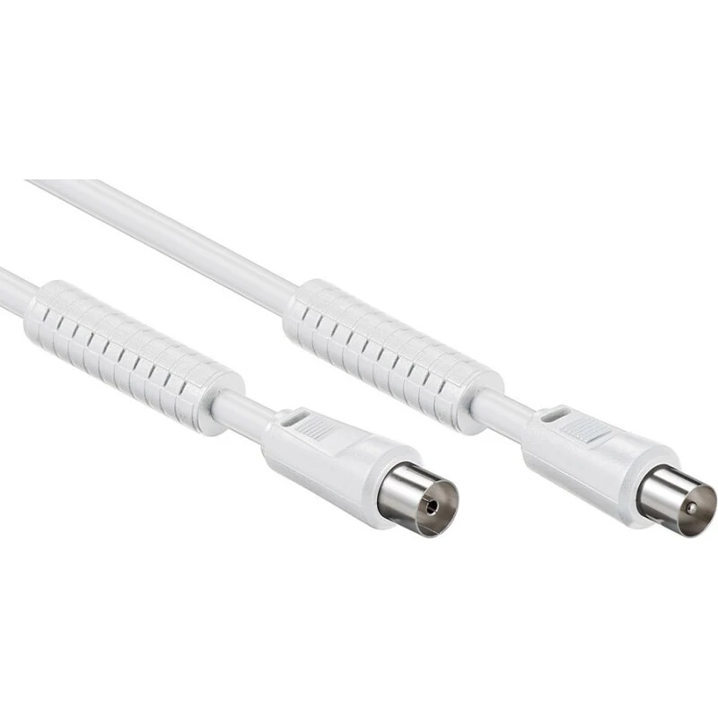 Goobay Antennekabel med ferrit, dobbelt afskærmet (80 dB)