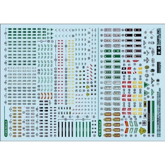 Tamiya WWII Tysk Militær Insignia Decals - 1/16 & 1/35 (12625)