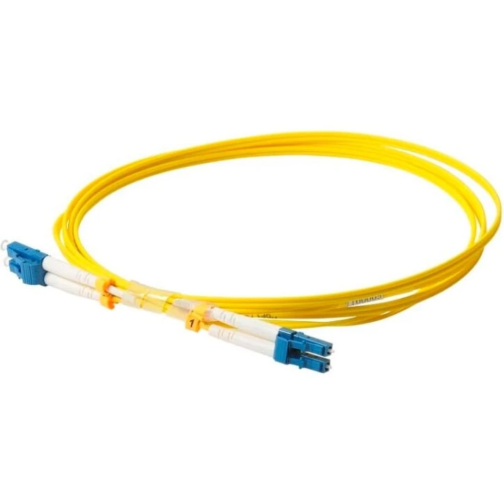 Standard fiberpatchkabel OS2 LC-LC 9/125 duplex 1 m gul