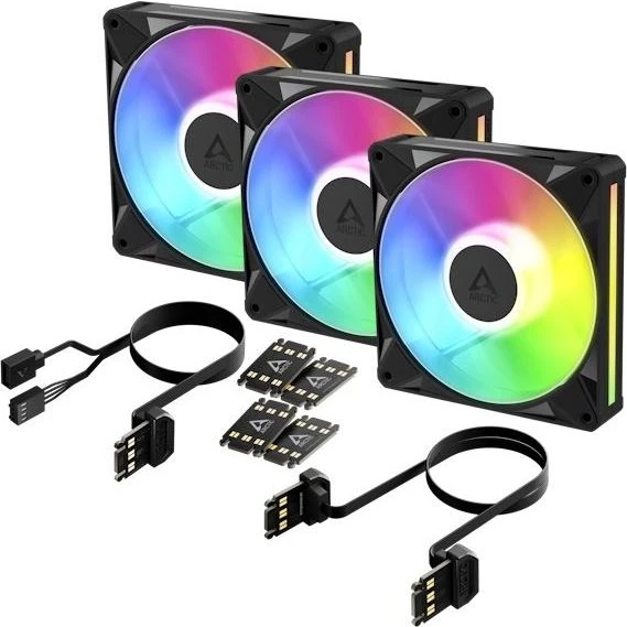 ARCTIC BioniX P14 A-RGB 140 mm blæser (3-pack) - Sort