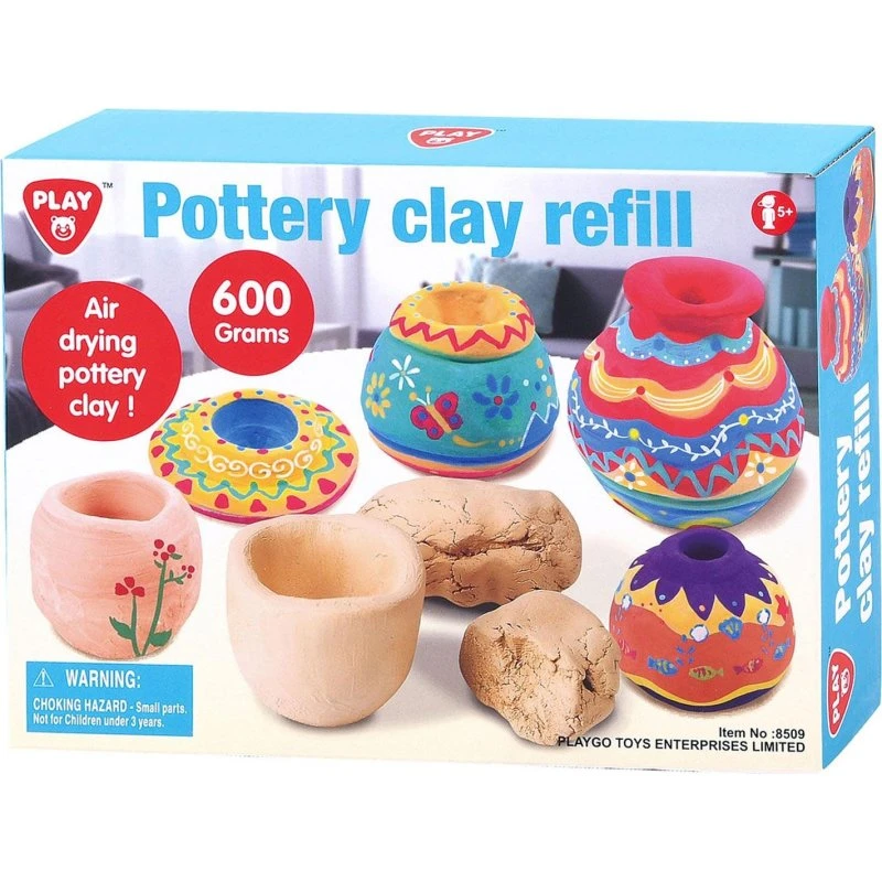 PLAY go Pottery Clay Refill - 600g Selvhærdende Ler