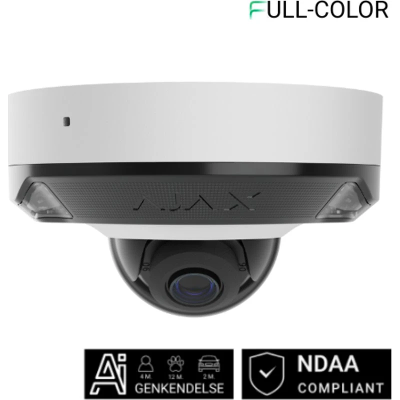 Ajax Dome overvågningskamera 5MP 4mm - Hvid