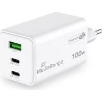 MediaRange MRMA123 Vægoplader 100W - 3 porte, hvid