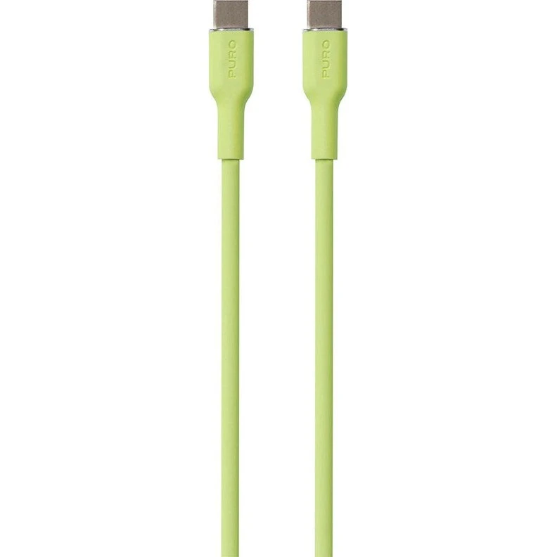 Puro Icon Soft USB-C-kabel 1,5 m - Lysegrøn