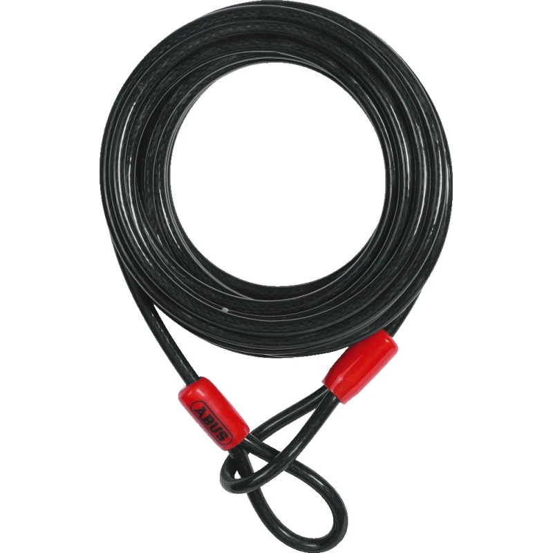 Abus Cobra Wire 10m - Sort stålwire til hængelås