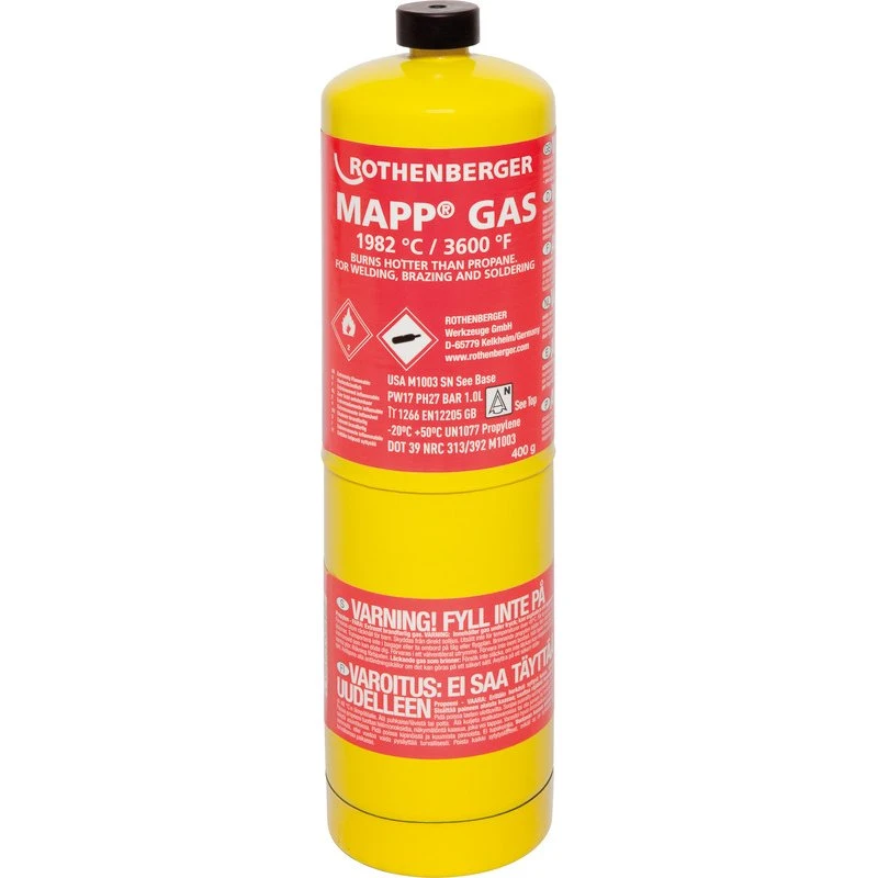 Rothenberger Mapp-gas med 1" US-gevind og EU-ventil
