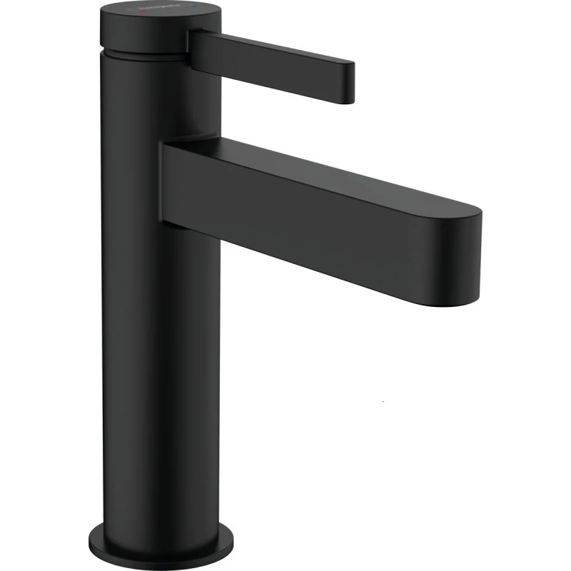 Hansgrohe Finoris 110 håndvaskarmatur med bundventil, mat sort