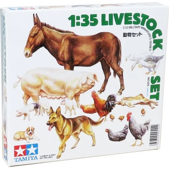 Tamiya 35128 Landbrugsdyr modelsæt 1:35