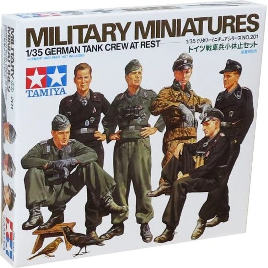 Tamiya 1:35 Panzerbesætning i hvile, 6 figurer (35201)