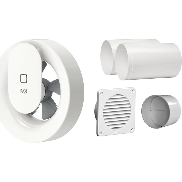 Pax komplet ventilationspakke, Ø100mm, hvid