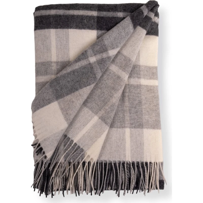 By Borg Toscana Bianco Cashmere uldplaid - Grå 130x200 cm