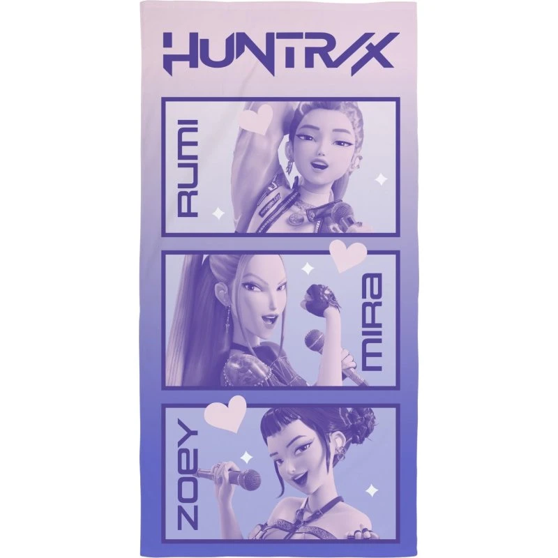 Huntrix KPop Demon Hunters Børnehåndklæde - 100% Bomuld - 70x140 cm