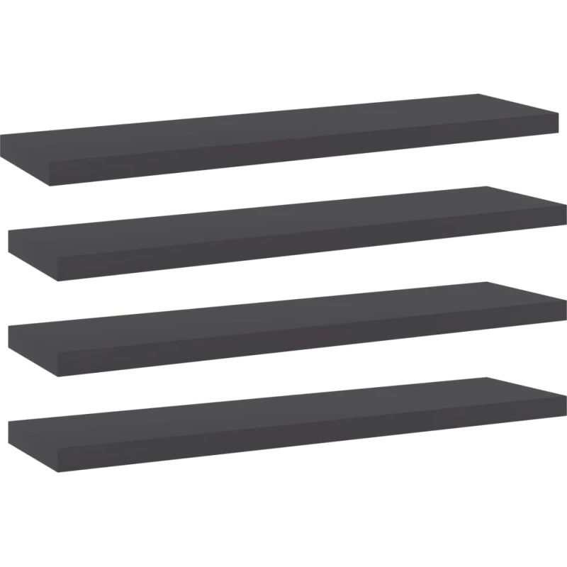 Boghylder 40x10x1,5 cm i gråt konstrueret træ