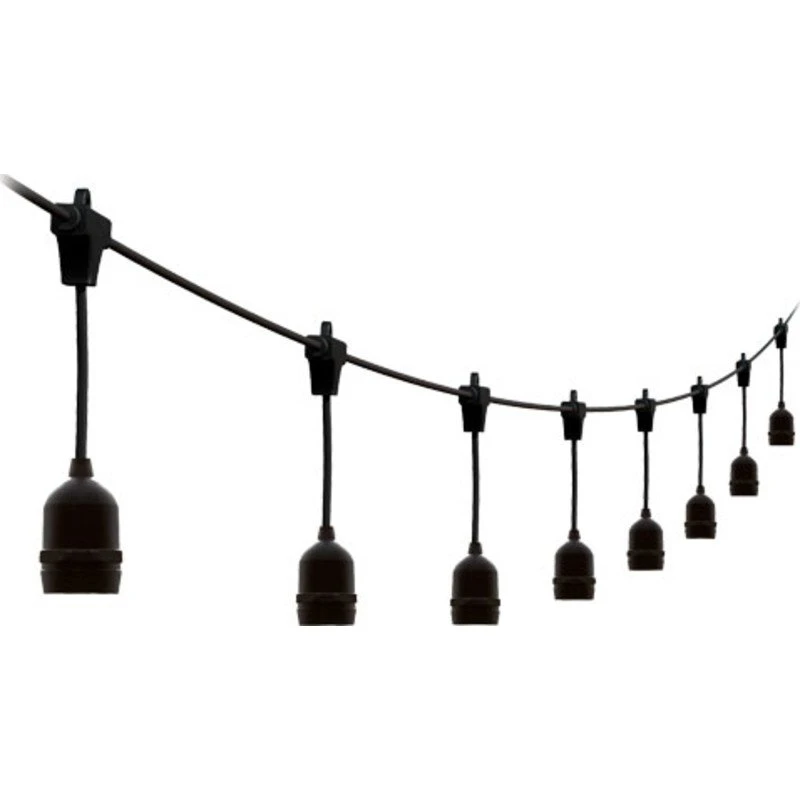 4lite Festoon udendørs lyskæde, 20 meter med 20 E27 fatninger