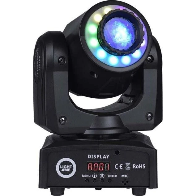 Light4Me Spot Ring 30 LED Moving Head - 30W Hvid & RGB