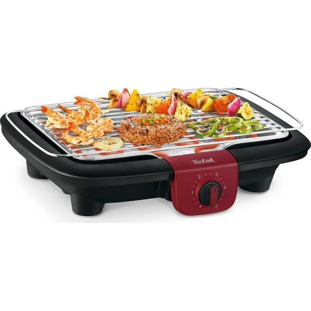 Tefal EasyGrill BG90E5 Bordgrill - 2300W, 870 cm², Rød