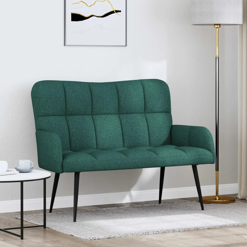 vidaXL Relax 2-personers sofa - Mørkegrøn - 115 x 61 x 87 cm