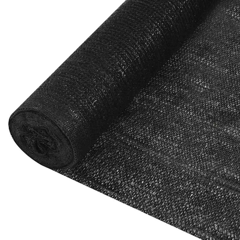 vidaXL afskærmning 1x25 m HDPE 150 g/m² sort