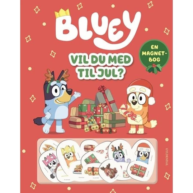 Bluey - Vil du med til jul? - Magnetbog med 12 figurer