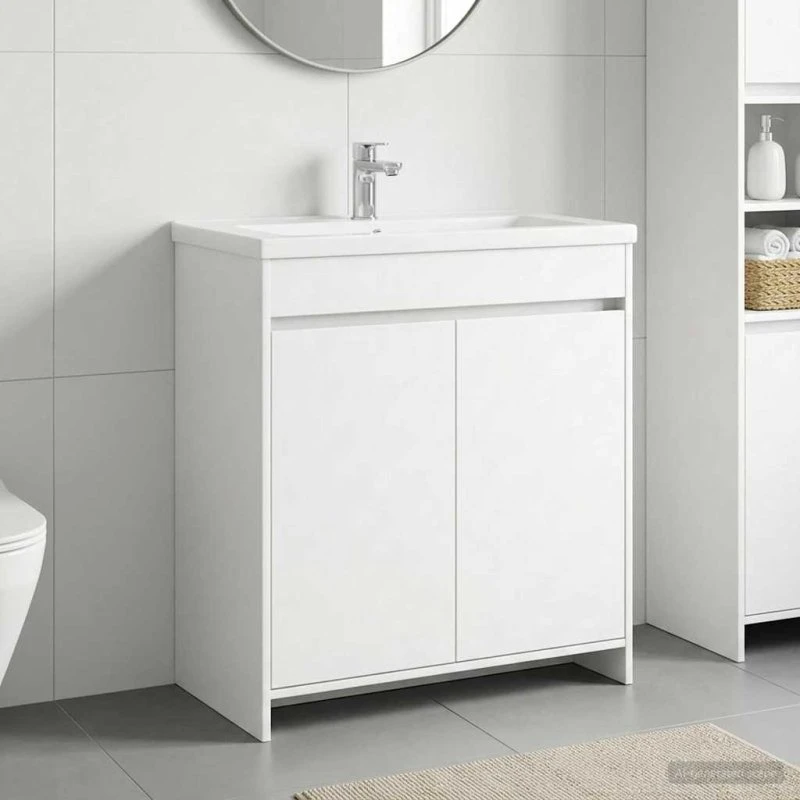 vidaXL Badeværelse Underskab Hvid 78,5 x 37,5 x 81 cm