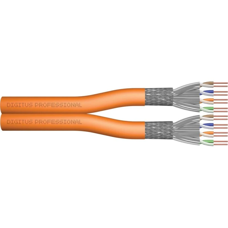 DIGITUS CAT 7 S/FTP Duplex Installationskabel, 500 m, Orange