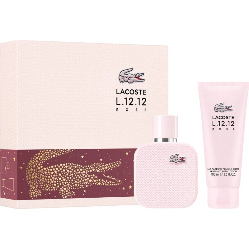 Lacoste L.12.12 Rose Gavesæt - 50ml EDP + 100ml Body Lotion