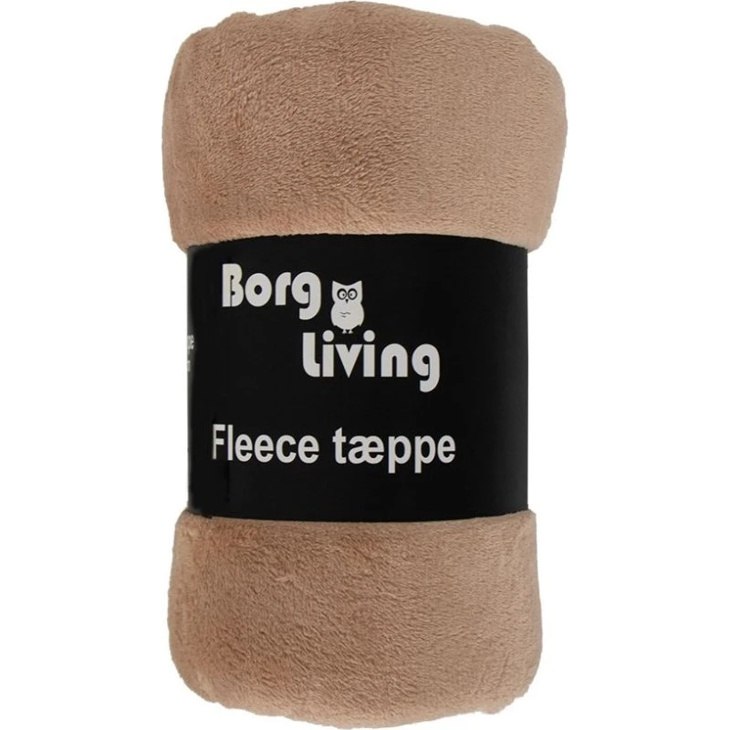 Borg Living Fleece tæppe - Lysebrun - 150x200 cm