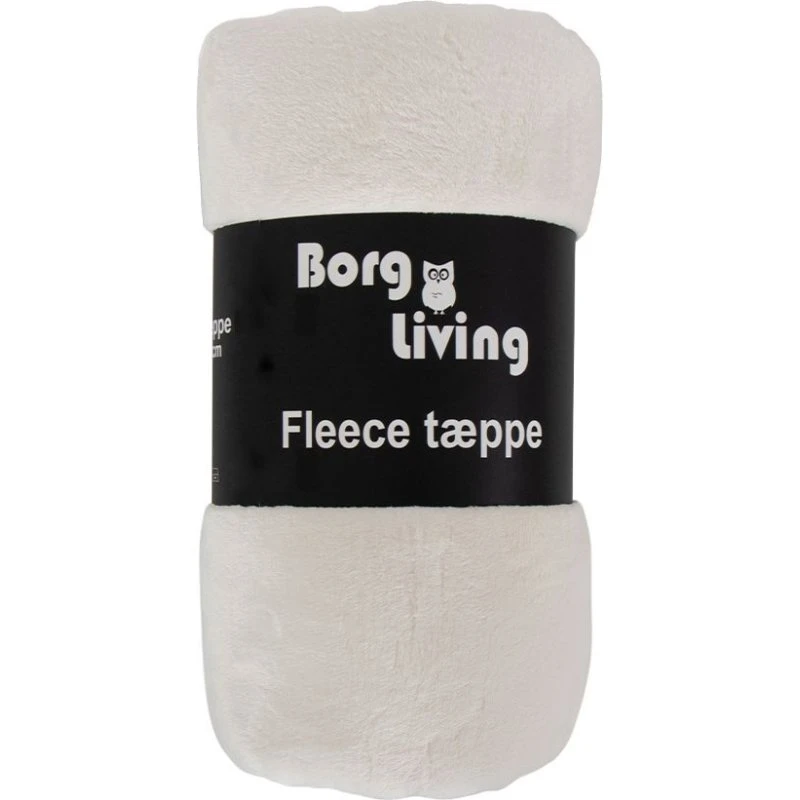 Borg Living Fleece tæppe - Hvid - 150x200 cm