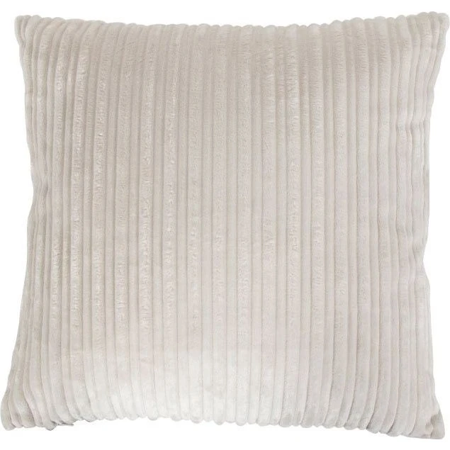 Borg Living Pyntepude 45x45 cm - Hvid med fløjlslook
