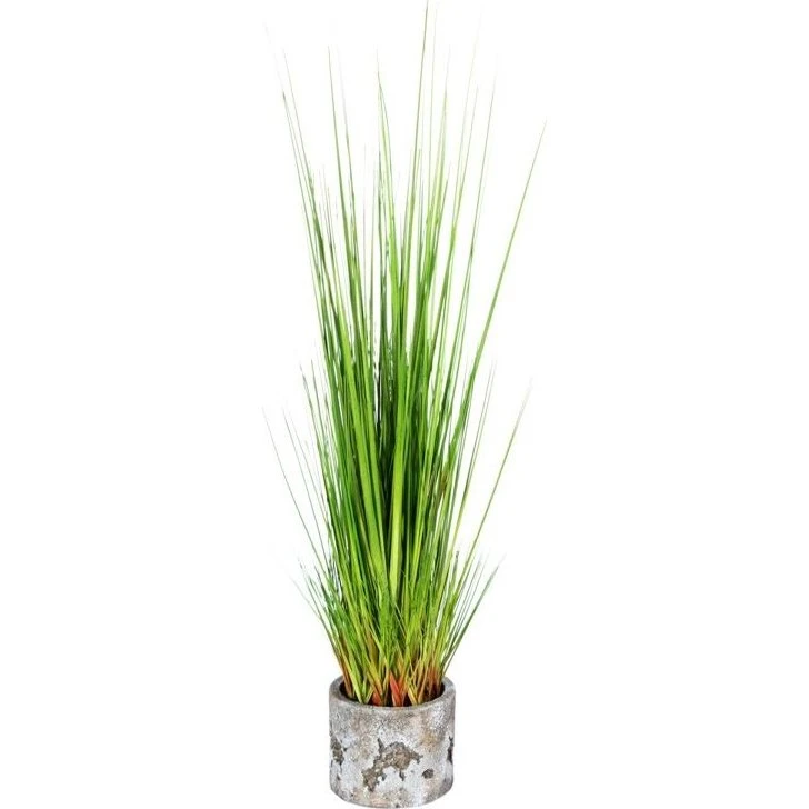 Kunstig Sivgræs 90 cm - Grøn dekorativ plante i stenlook
