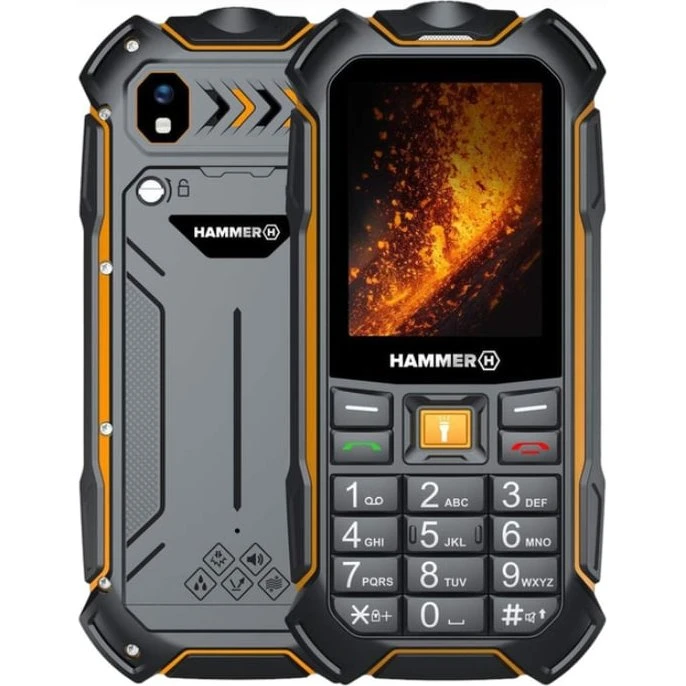 HAMMER Boost 2 LTE Robust Mobiltelefon - Sort/Gul