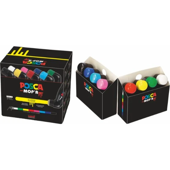 Posca Mop'R Akrylpen - Sæt med 8 assorterede farver