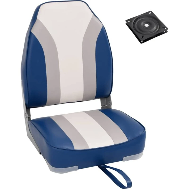 vidaXL Bådstol med højt ryglæn, drejeled og foldbart design