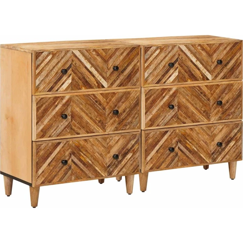 vidaXL Opbevaringsskabe 2 stk. i massivt mangotræ, 60x33,5x75 cm