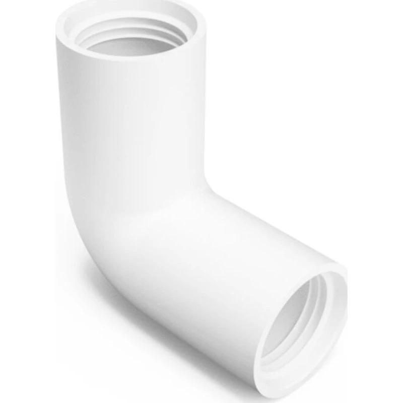 Purus afløbsbøjning 90°, Ø32 mm, hvid plast