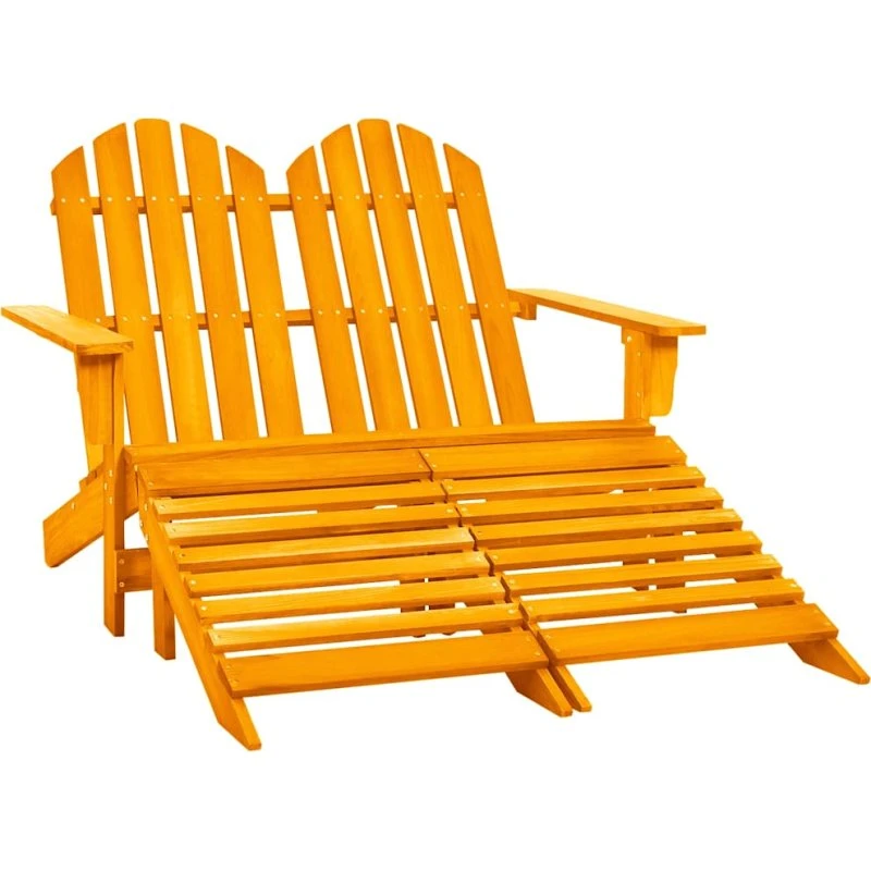 vidaXL 2-personers Adirondack-havestol i grantræ, orange
