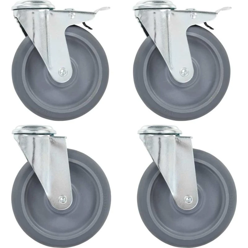 vidaXL Drejehjul med bolthul 125 mm - 4 stk.