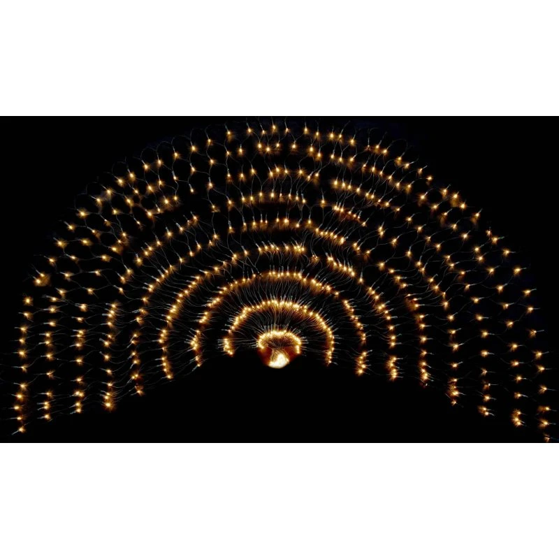 vidaXL LED net Mørkegrøn