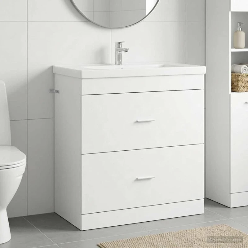 vidaXL Badeværelse Under Vask Skab Hvid 78,5 x 37,5 x 81 cm