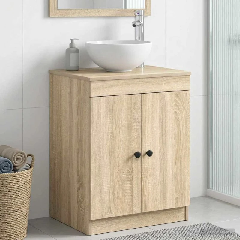 vidaXL Badeværelsesskab Sonoma-eg 54 x 41 x 70 cm