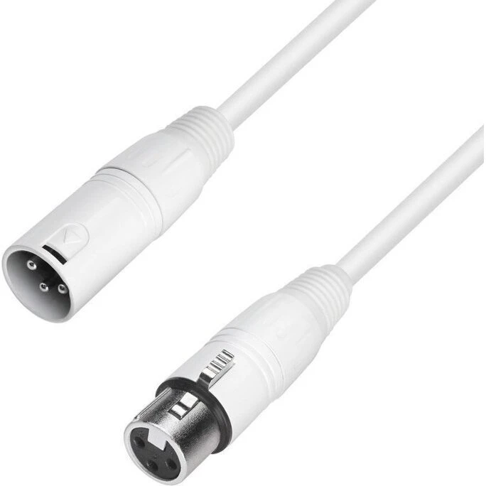 Universal Hvid XLR-XLR mikrofonkabel 1 m