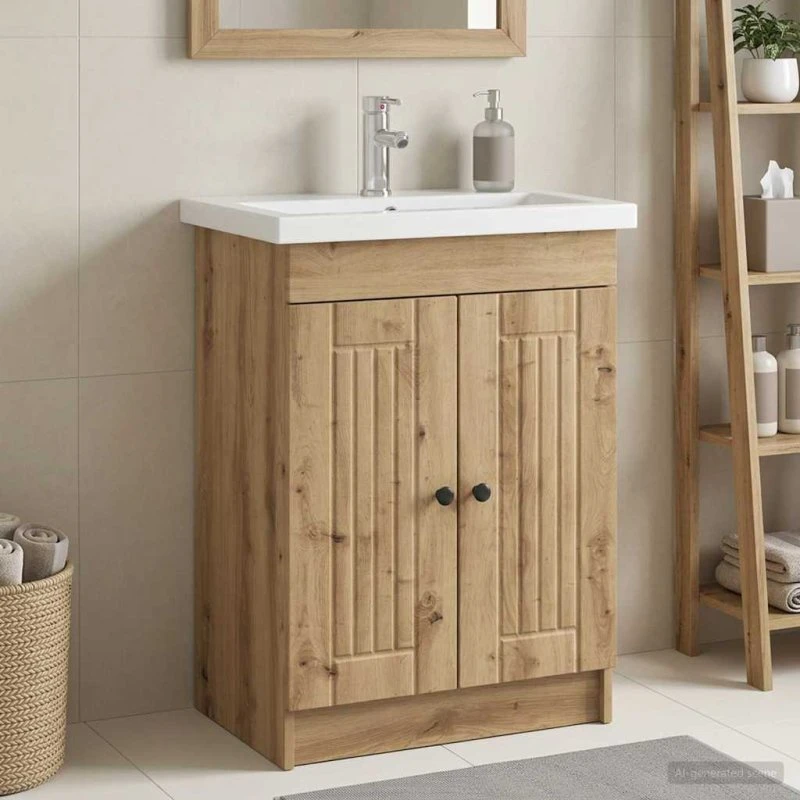 vidaXL Bad møbel under vasken Artisan-eg 78,5 x 37,5 x 81 cm