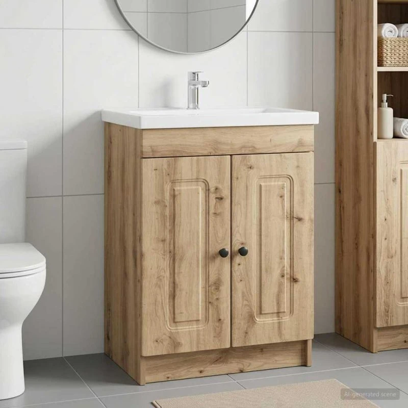 vidaXL Bad møbel under vasken Artisan-eg 78,5 x 37,5 x 81 cm